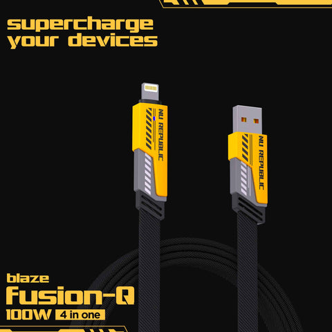 Blaze Fusion-Q 100W 4 in 1 Carbon fiber design cable